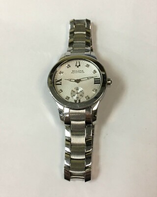 Women's Bulova Accutron Stainless Steel Watch with Diamonds