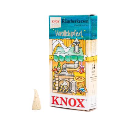 KNOX Räucherkerzen Vanillekipferl - angenehmer Duft für die Winterzeit - 24 Stüc