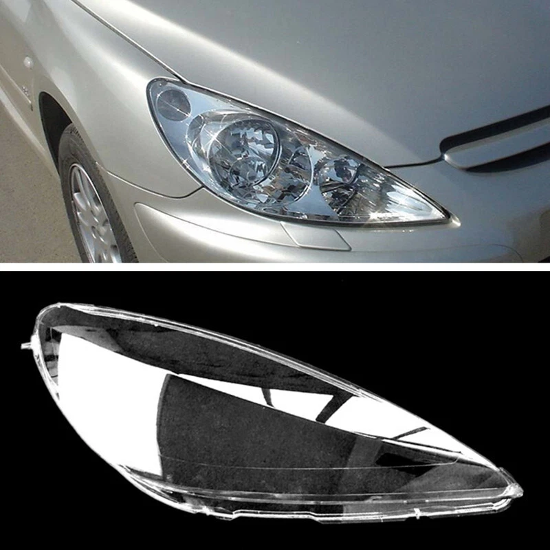 Cubierta de lente de faro lateral derecho transparente para peugeot 307 2004-2007 Foto 3 de 4