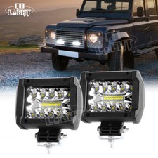 2x 4" Inch 480W Square LED Work Lights Spot Pods OffRoad Truck ATV Driving Lamps