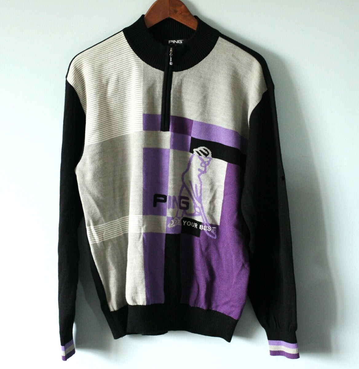 Ping Collection Dress Your Best Golf Sweater 1/4 Zip Wool Blend