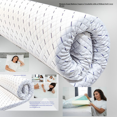 Memory Foam Matratzenauflage mit oder ohne Softbezug alle Größen erhältlich