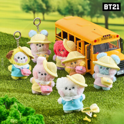 BTS BT21 Official Goods mini minini Picnic Mate PLUSH KEYRING + Tracking Number