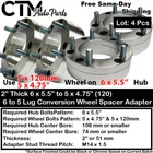 4x 2" 6x5.5(6x139.7) to 5x4.75(5x120) Conversion Wheel Adapter Spacer Fit Chevy