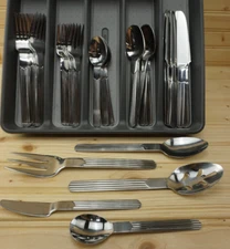 Cambridge Silver Tides 44 Pieces Dinner Salad Fork Tea Table Spoon Knife Serving