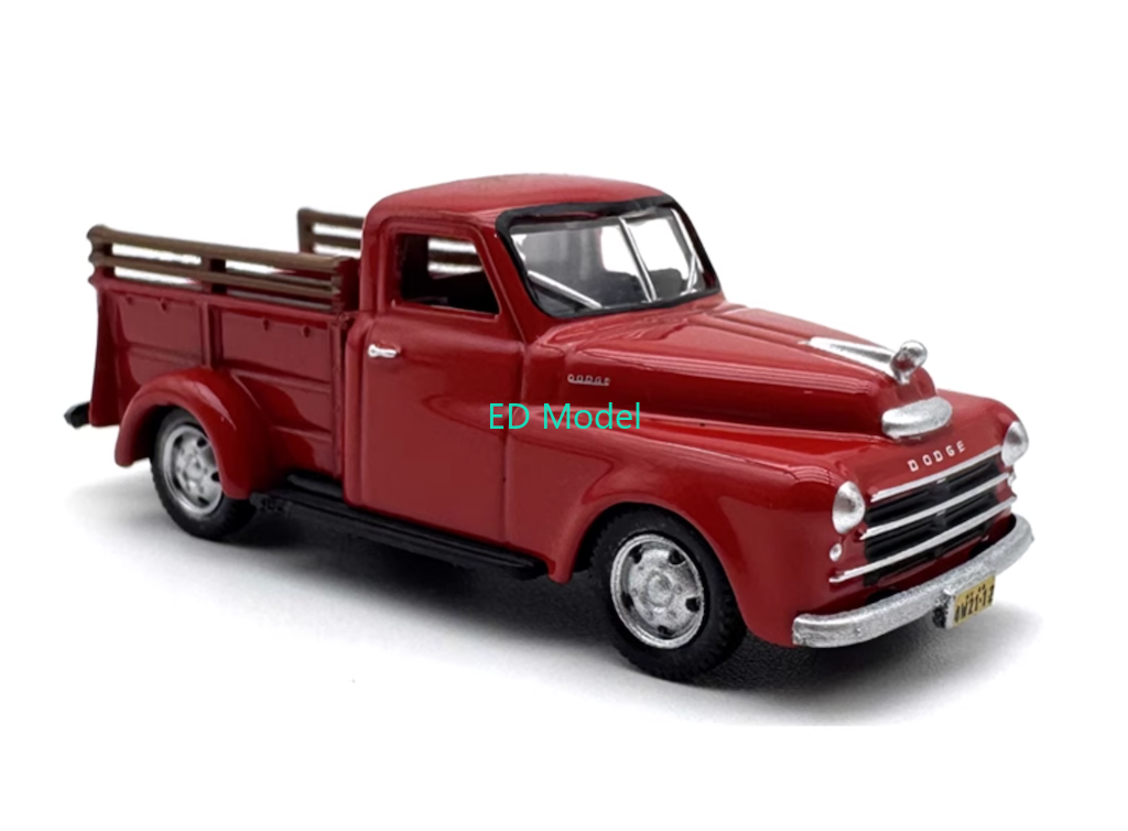 BN 1:87 Red Dodge Pickup Truck B-1B Sports Model Diecast Metal Car
