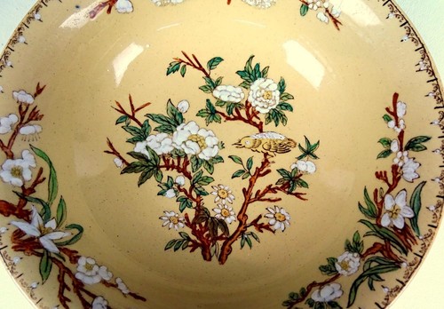 Wedgwood Porcelain Cuckoo Yellow Antique 2 Pc 6 1/4" Coupe Cereal Bowls 1898 - Picture 3 of 9