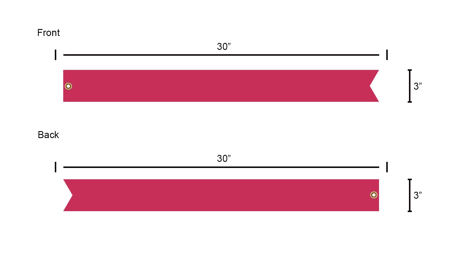 Custom US Flag Streamer Any Color Any Logo Design Your Text 30x3inch 200D Nylon