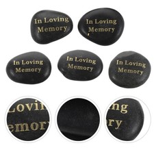 5 Pcs Memorial Stones for Loved Gravesite Death Anniversary Favors