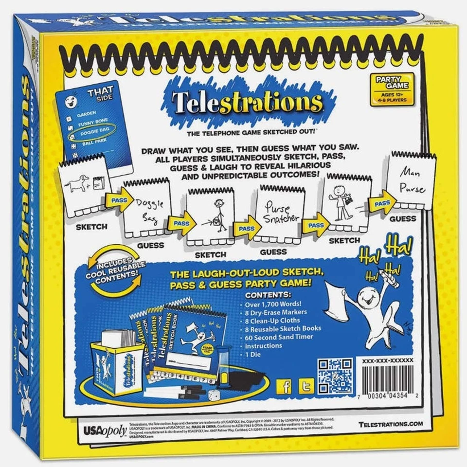 Original Telestrations Party Game "Sketch & Guess" Game For 4-8 Players Ages 12+ - Image 2 of 4