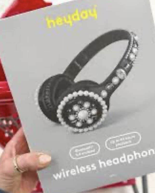 heyday Embellishment On-Ear Bluetooth Wireless Headphones Black/White