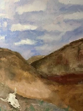 Desert Landscape Original Painting 12” X 16”