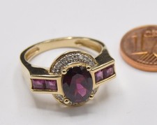 Turmalin Rubellit Ring Solitär Diamant 585  Gold modern Neu wertig massiv