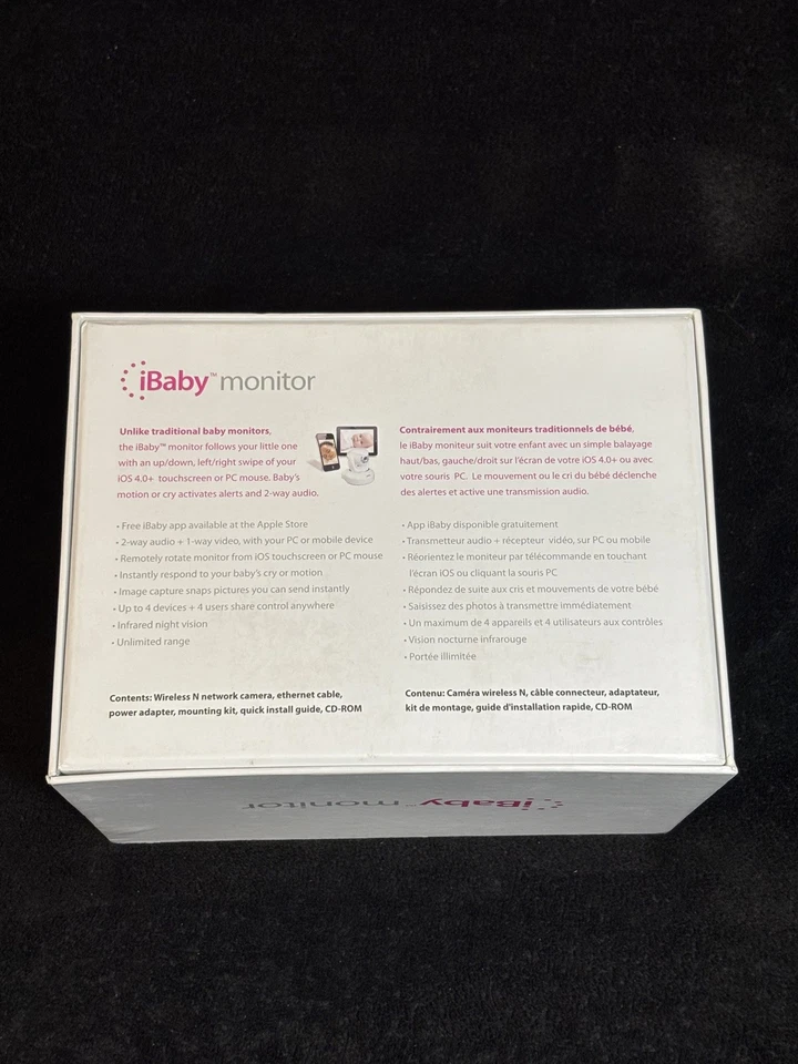 iBaby M3S婴儿监视器WiFi摄像头带盒和电源 — 第 4/4 张图片