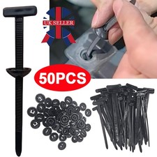 50X Universal Cable Tie Buckle,Heavy Duty Self-Locking Nylon Zip Ties Holder~