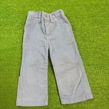 Vintage 70s Health-Tex 2T Toddler Boys Corduroy Blue Bell Bottoms Pants Kidproof