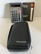 Vintage Bowmar MX75 Manual Case And Calculator Untested