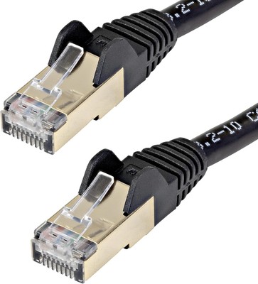 StarTech.com 6ft CAT6a Ethernet Cable - 10 Gigabit Shielded 6 ft / 2m, Black 