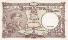 Belgium 20 Francs 1944 XF