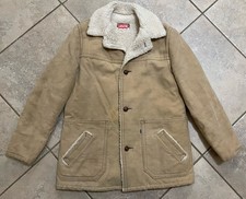 Vintage Levi s Sherpa Line Coat Marlboro Man Tan Men s Medium Button Closure