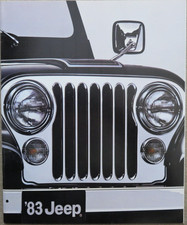 1983 Jeep CJ Pickup Scrambler Cherokee Wagoneer USA depliant brochure, 40 pagine
