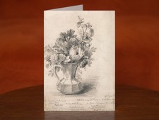 Flowers in a Pitcher by John Constable - A5 Art Print Greeting Card