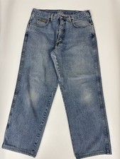 Wrangler Vintage Jeans Men's 34x30 Light Wash Relaxed Fit Straight Leg