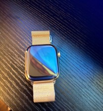 Apple Watch Series 11 GPS + Cellular, 46mm Gold Titanium Case with Gold Milanese