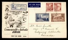 DR WHO 1951 AUSTRALIA FDC COMMONWEALTH ANIV WIDE WORLD CACHET COMBO M81245