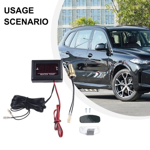 1x Car Digital Water Temp Temperature Gauge Sensor Display Indicator 9V - 36V - Picture 5 of 12