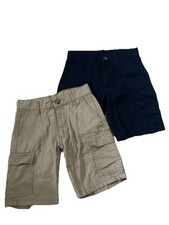 US Polo Assn. Button Zip Brown And Black Cargo Bermuda Shorts Boys Size 4