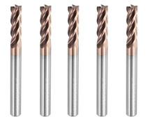 5Pcs 4 Flute 3/16" x 5/8" x 2" Solid Carbide End Mills TiSiN Coated CNC Bit