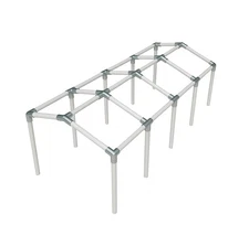 Carport Canopy EMT Pipe Fittings Kit 1-3/8" Low Peak Connectors, 10 Legs