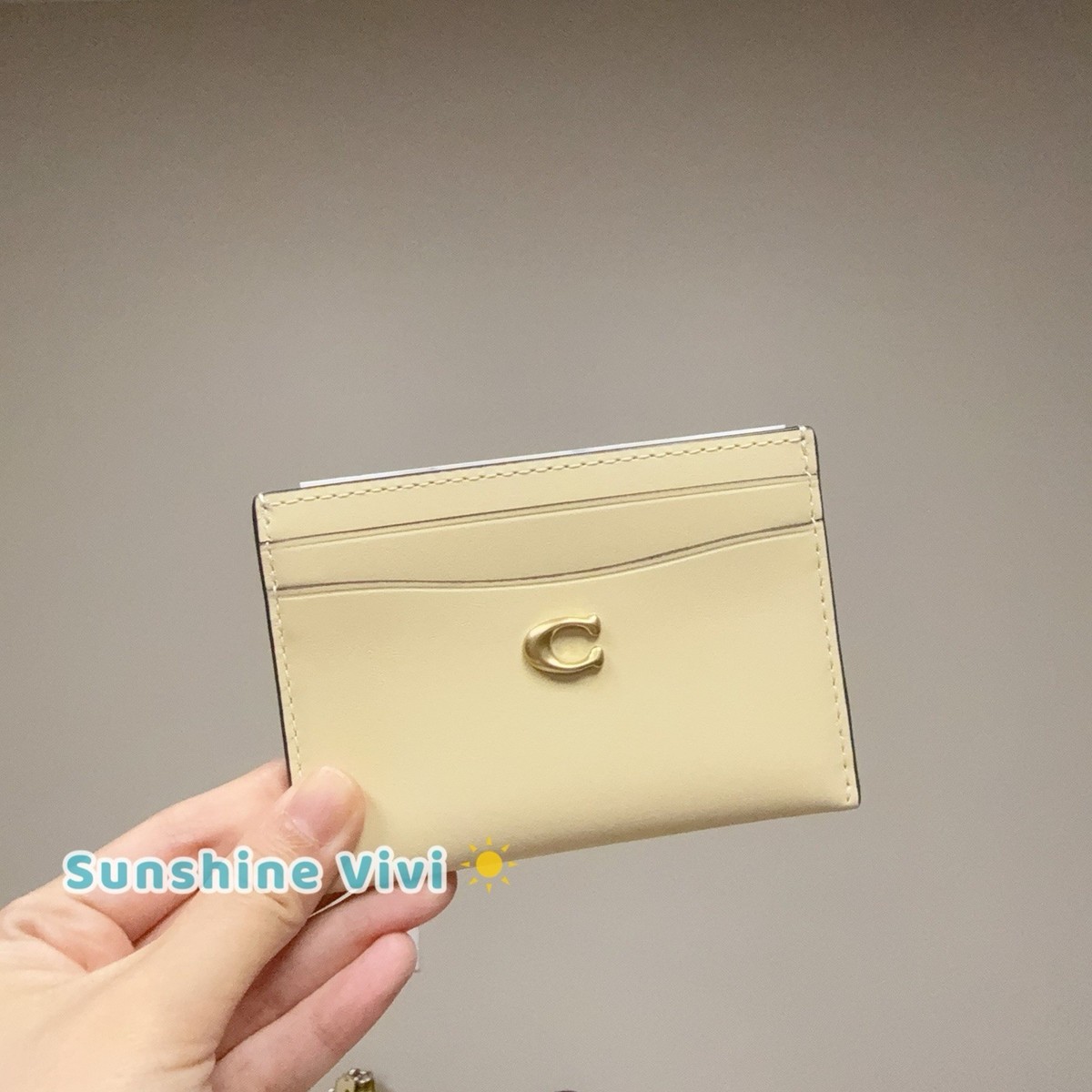 NWT Coach Official Essential Card Case Leather CM435 B4/MOONLIGHT