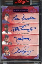 2023 Leaf Art of Sport Piniella / Griffey Jr. / Johnson / Rodriguez Auto #/4 SEA