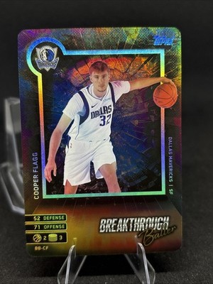 2025 Topps Match Attax Breakthrough Ballers Cooper Flagg #BB-CF Rookie Mavericks