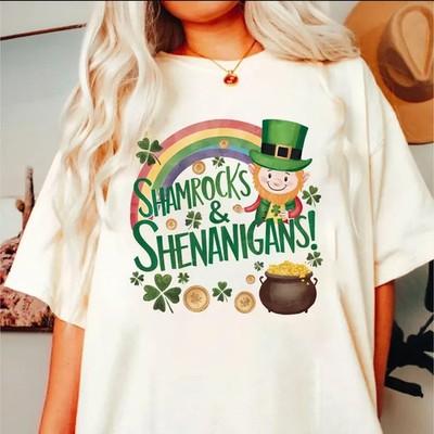 Shamrocks And Shenanigans St Patrick s Day Shirt Funny Irish