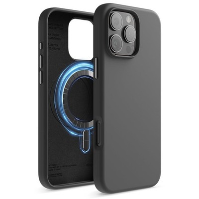 elago Magnetic Silicone Case Compatible iPhone 16 Pro Max Hülle 6.9 - Schwarz