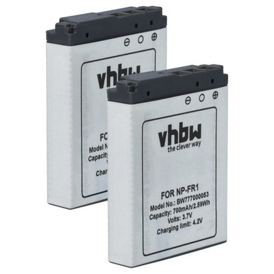 2x Akku für Sony NP-FR1 700mAh 3,6V