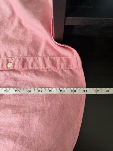Camicia uomo John Varvatos taglia L rosa bottoni manica lunga cotone casual logo - Foto 13 di 13