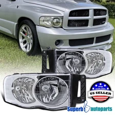 Fits 2002-2005 Dodge Ram 1500 2500 3500 Headlight Head Lamps Replacement