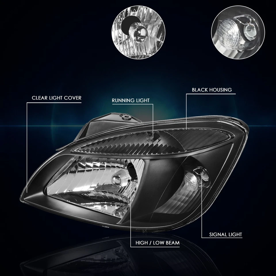 Fit For Kia Rio 5 2006-2008 Direct Replacement Black Housing Clear Corner Headli - Image 4 of 4