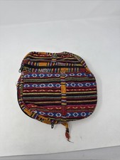 Multicolor Geometric Bohemian Backpack Zip Adjustable Strap