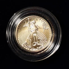2006-W 1/10 oz $5.00 Burnished American Gold Eagle With Box And COA