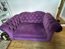 Joules 3 And 2 Seater Velvet Chesterfield Sofas