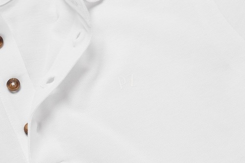 NWT PAL ZILERI POLO shirt white stretch cotton pique luxury 48 S - Picture 5 of 5