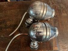 Vintage Pair Driving Lights Motorcycle Light Spotlight Chrome