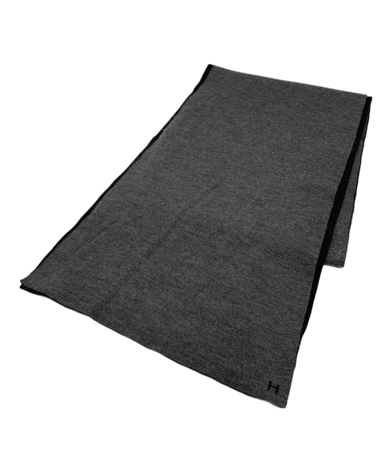 Hermes Reversible Scarf Rectangular Cashmere Silk… - image 1