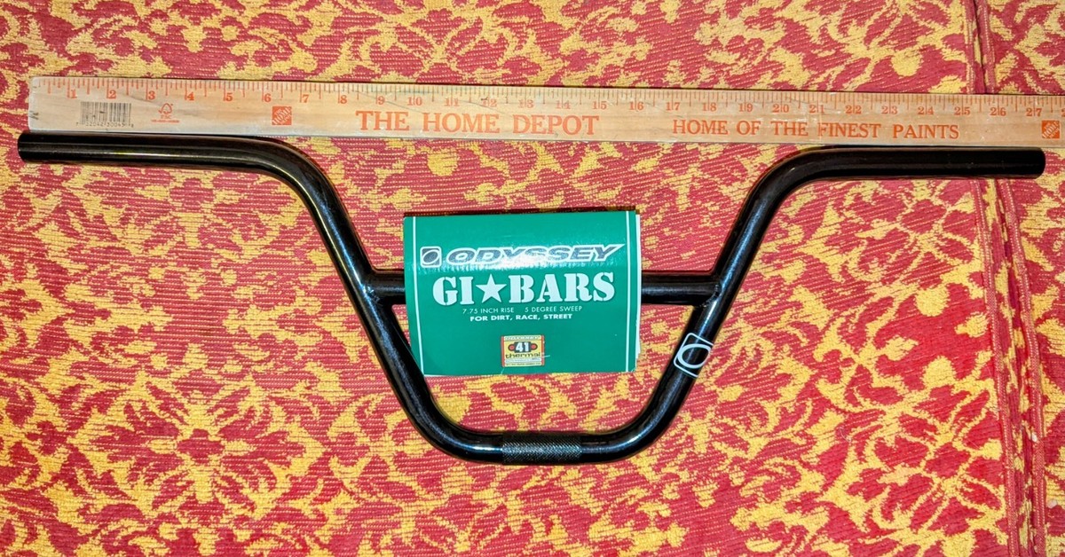 Odyssey Black GI Handlebars NOS OLD Mid School BMX Dirt Street