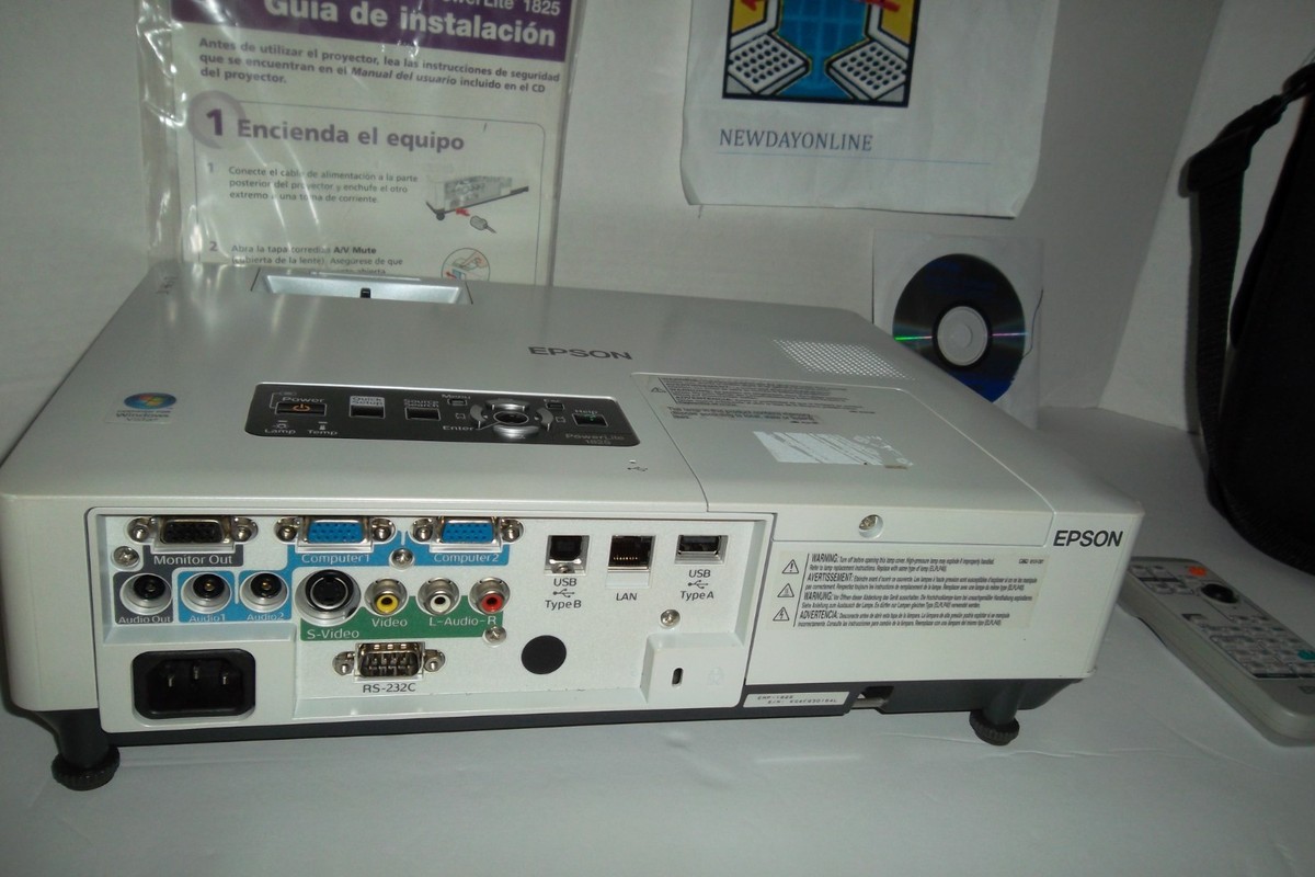Epson PowerLite 1825 Projector XGA 3LCD USB Wireless VGA RCA LAN